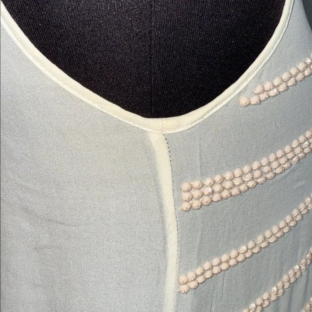 L'AGENCE Silk Beaded Stripe Sleeveless Blouse SZ S - Picture 9 of 10